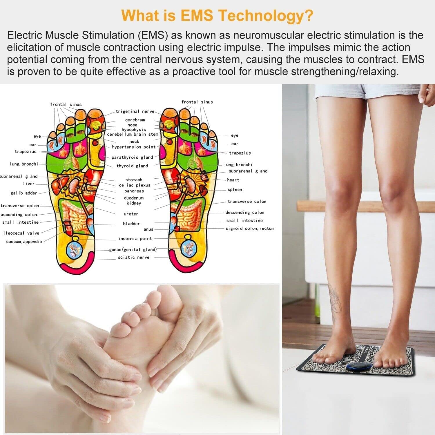 Ems Foot Massager Pain Relief,Electric EMS Massage Machine Mat,Rechargeable Portable Folding Automatic with 8 Mode/19 Intensity for Legs,Body,Hand Device for Men and Women Ems Foot Massager Pain Relief,Electric EMS Massage Machine Mat,Rechargeable Portable Folding Automatic with 8 Mode/19 Intensity for Legs,Body,Hand Device for Men and Women